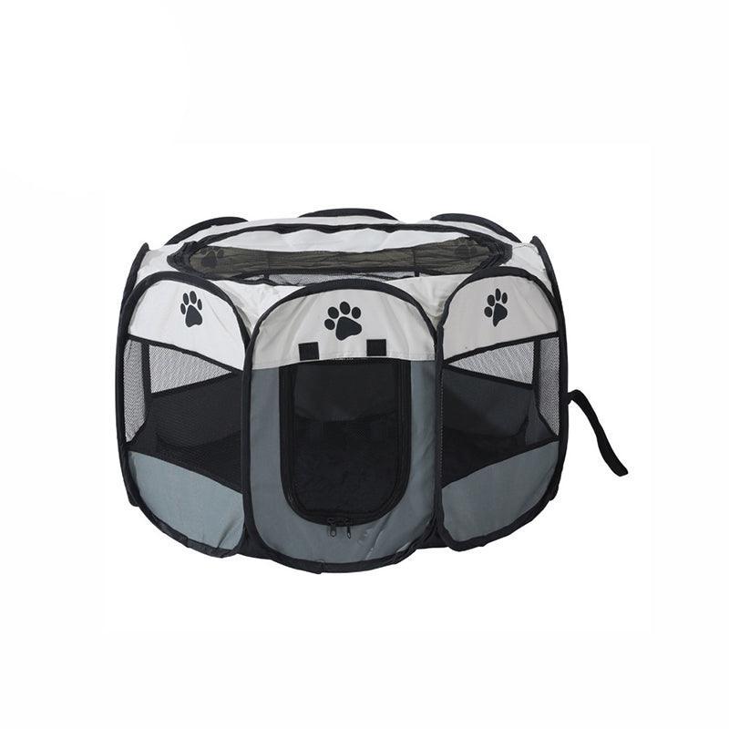 Pet Grooming Supplies: 8 Panel Pet Tent Playpen Dog Cat Play Pen Bags Kennel Portable Puppy Crate - L (91X91X58CM)