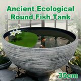Aquarium Decor: Ancient Fish Tank Lotus Flower Pot Water Lily Bowl Garden Decorative Planter
