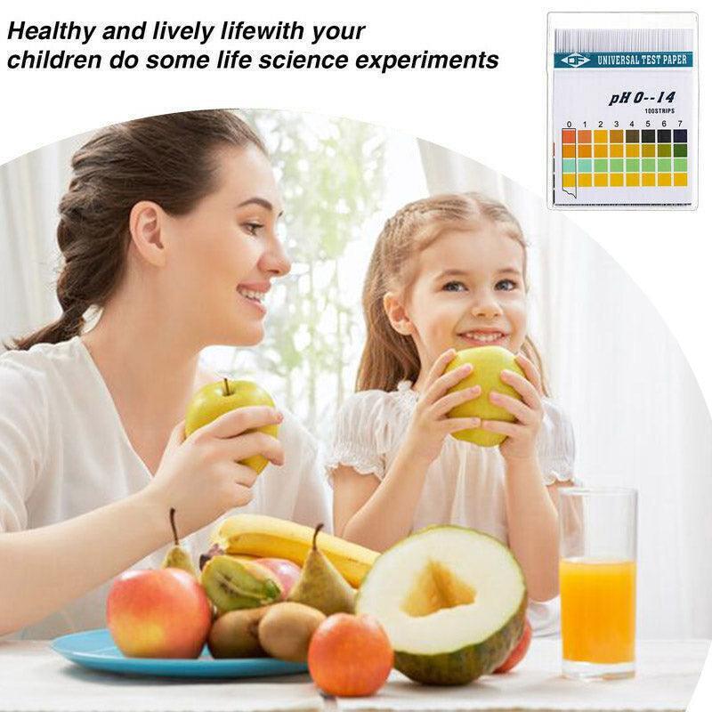 Monitoring & Testing: 100pcs pH Test Strips 0-14 Alkaline Acid Litmus Kit for Urine Saliva Water