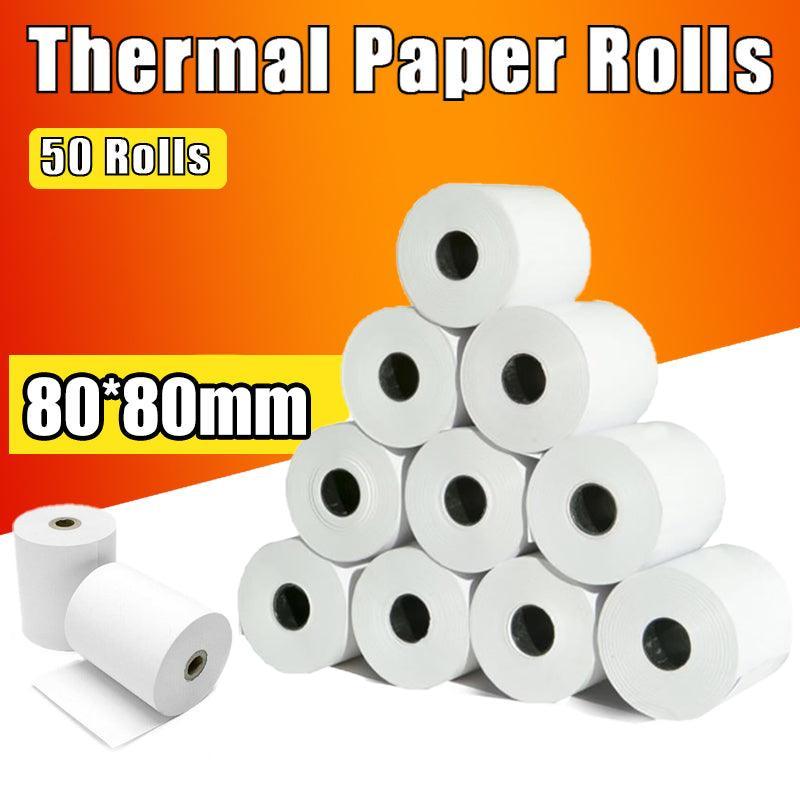 Paper Products: 50 Rolls 80X80mm Thermal Paper Cash Register Receipt Roll