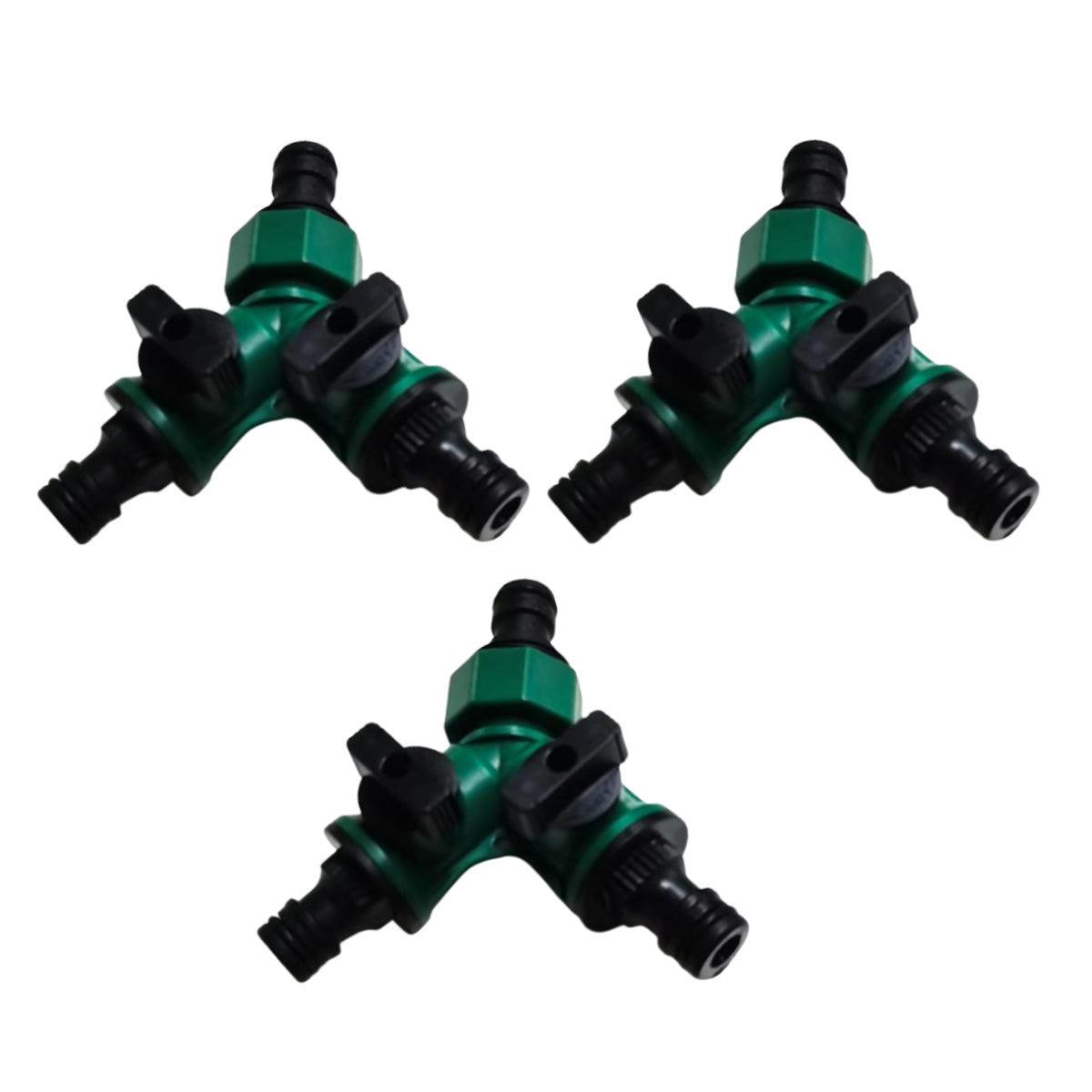 Gardening Tools: 3PCS Versatile 2 Way Garden Hose Splitter Y Shape Water Pipe Connector Diverter