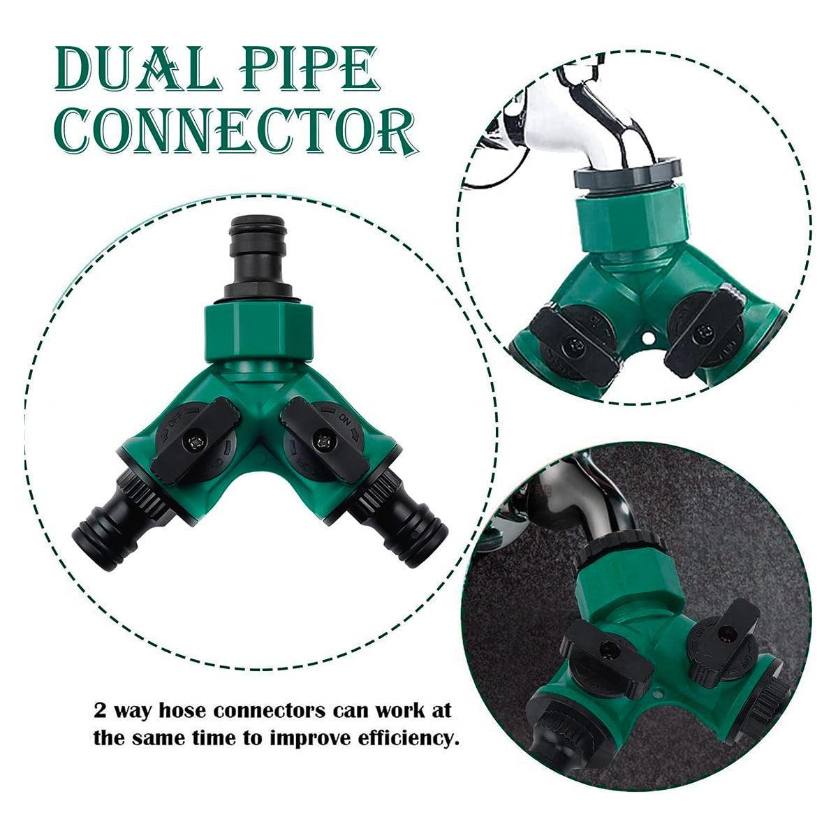 Gardening Tools: 3PCS Versatile 2 Way Garden Hose Splitter Y Shape Water Pipe Connector Diverter