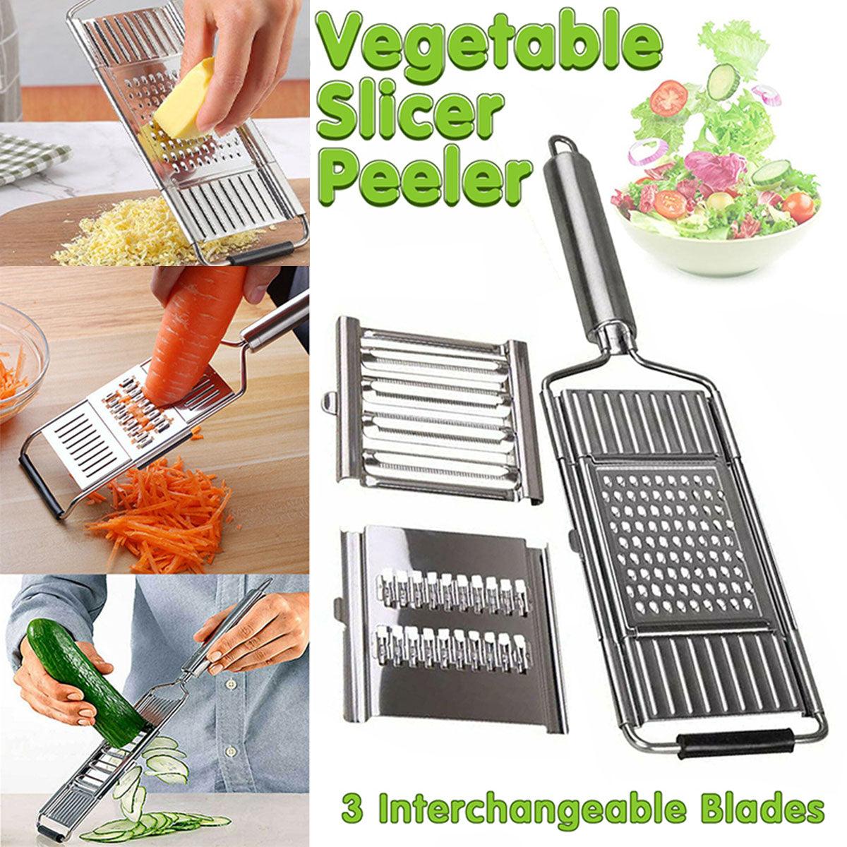 Kitchen Utensils: Multi-Purpose Vegetable Slicer Peeler Stainless Steel Grater Shredder Cutter