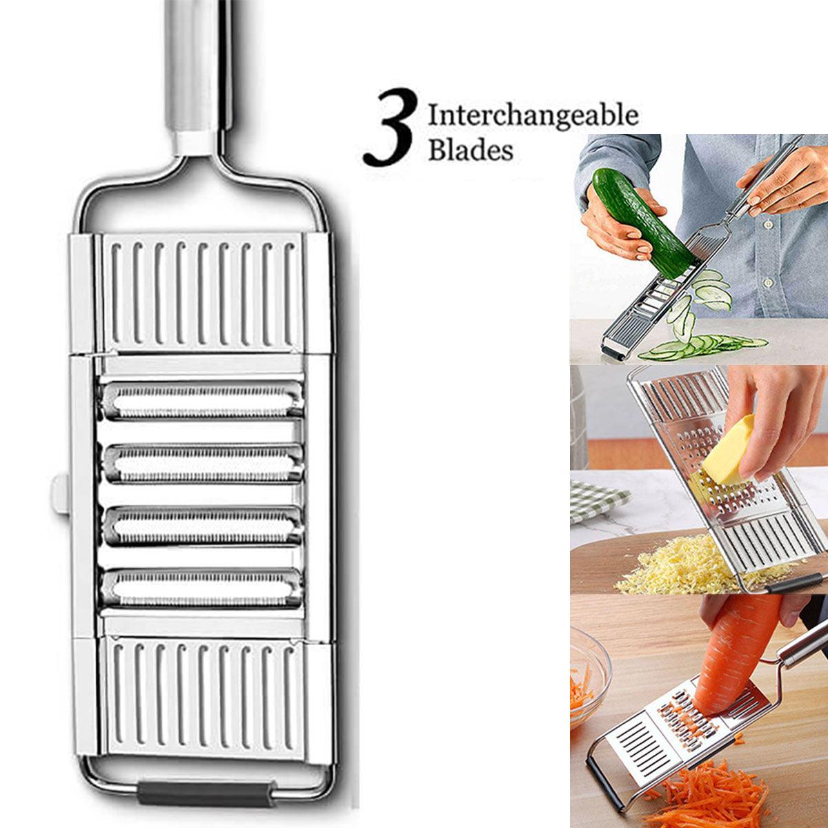 Kitchen Utensils: Multi-Purpose Vegetable Slicer Peeler Stainless Steel Grater Shredder Cutter