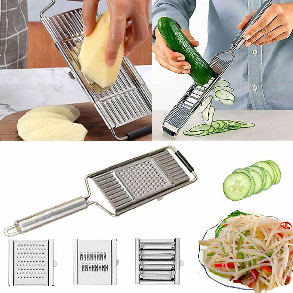 Kitchen Utensils: Multi-Purpose Vegetable Slicer Peeler Stainless Steel Grater Shredder Cutter