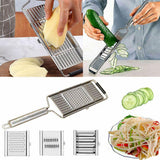 Kitchen Utensils: Multi-Purpose Vegetable Slicer Peeler Stainless Steel Grater Shredder Cutter