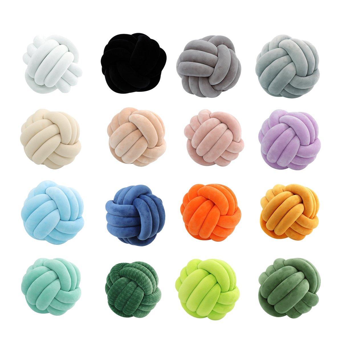 Cushions & Throws: Three-Strand Braided Round Pillow Sofa Cushion Decorative Pillow for Living Room - Azure