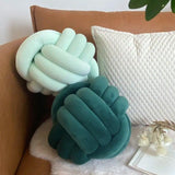 Cushions & Throws: Three-Strand Braided Round Pillow Sofa Cushion Decorative Pillow for Living Room - Azure