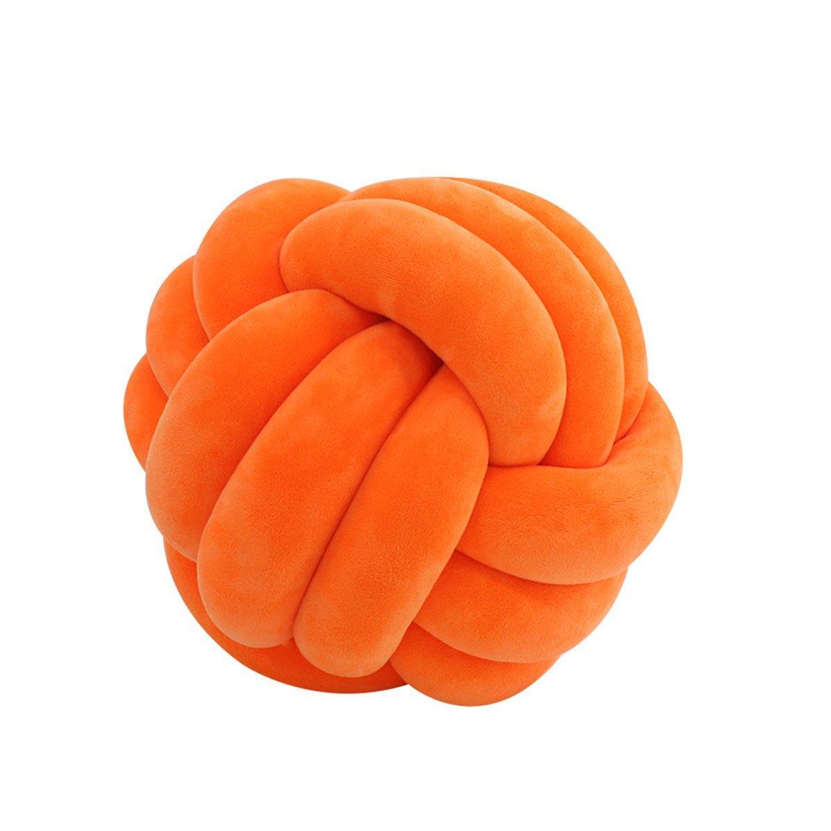 Cushions & Throws: Three-Strand Braided Round Pillow Sofa Cushion Decorative Pillow for Living Room - Black
