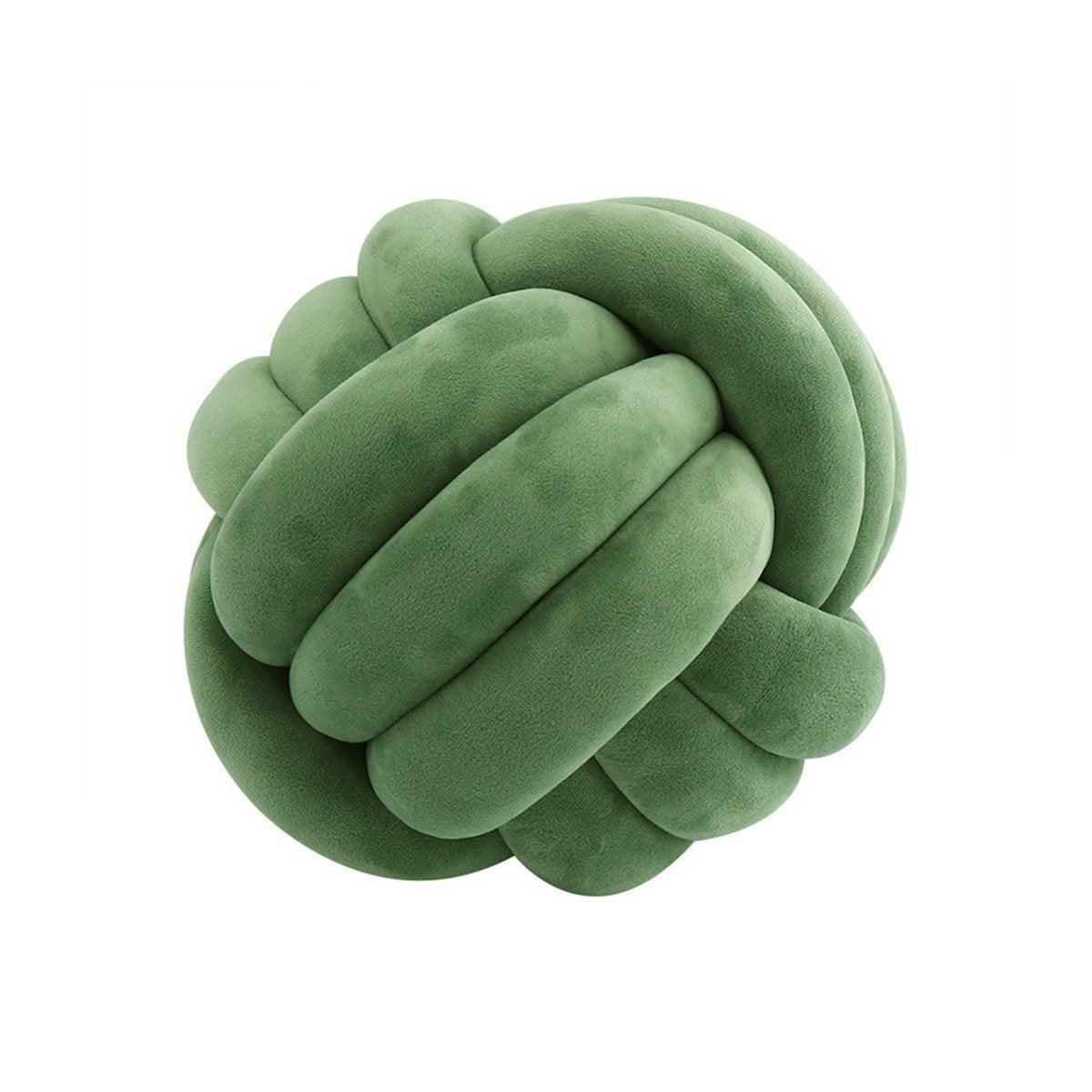 Cushions & Throws: Three-Strand Braided Round Pillow Sofa Cushion Decorative Pillow for Living Room - Black