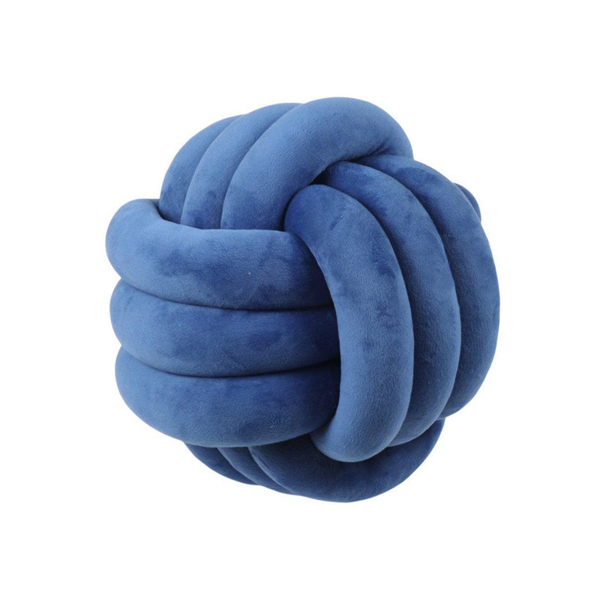 Cushions & Throws: Three-Strand Braided Round Pillow Sofa Cushion Decorative Pillow for Living Room - Black