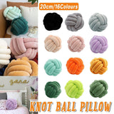 Cushions & Throws: Three-Strand Braided Round Pillow Sofa Cushion Decorative Pillow for Living Room - Curcuma