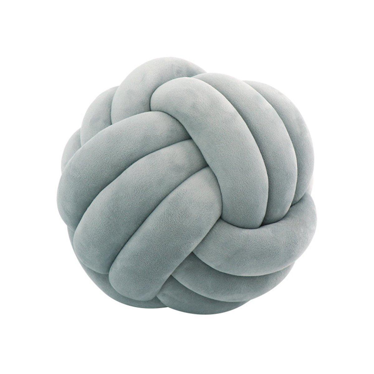 Cushions & Throws: Three-Strand Braided Round Pillow Sofa Cushion Decorative Pillow for Living Room - Curcuma