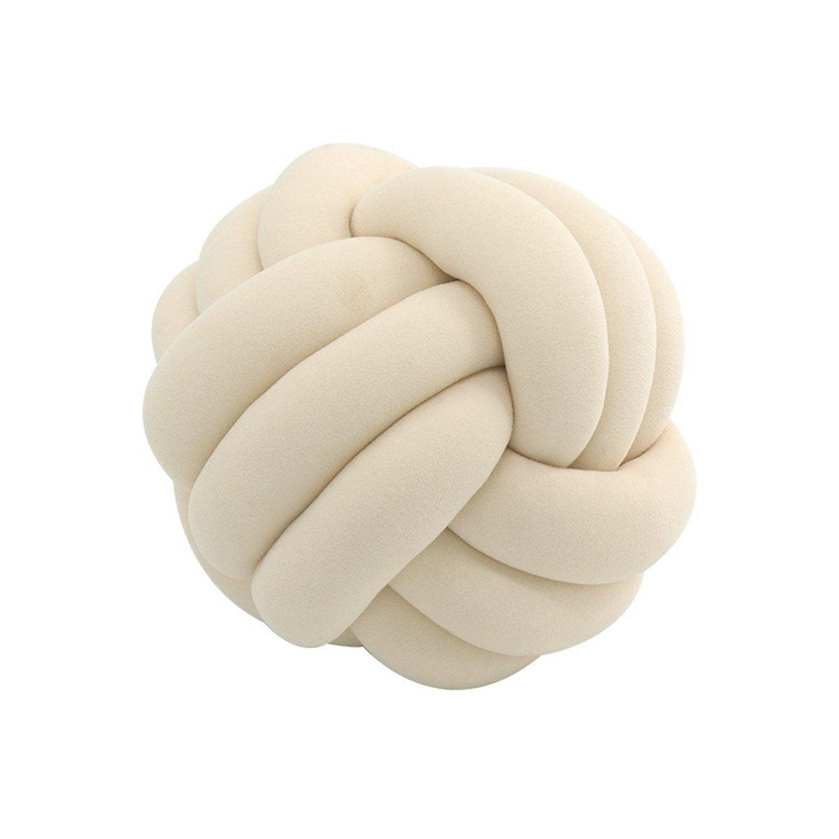 Cushions & Throws: Three-Strand Braided Round Pillow Sofa Cushion Decorative Pillow for Living Room - Dark Blue