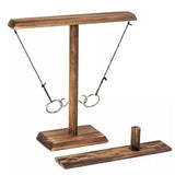 Activity Games: Wooden Hook And Ring Toss Game With Shot Ladder Table Toy Party Indoor/Outdoor