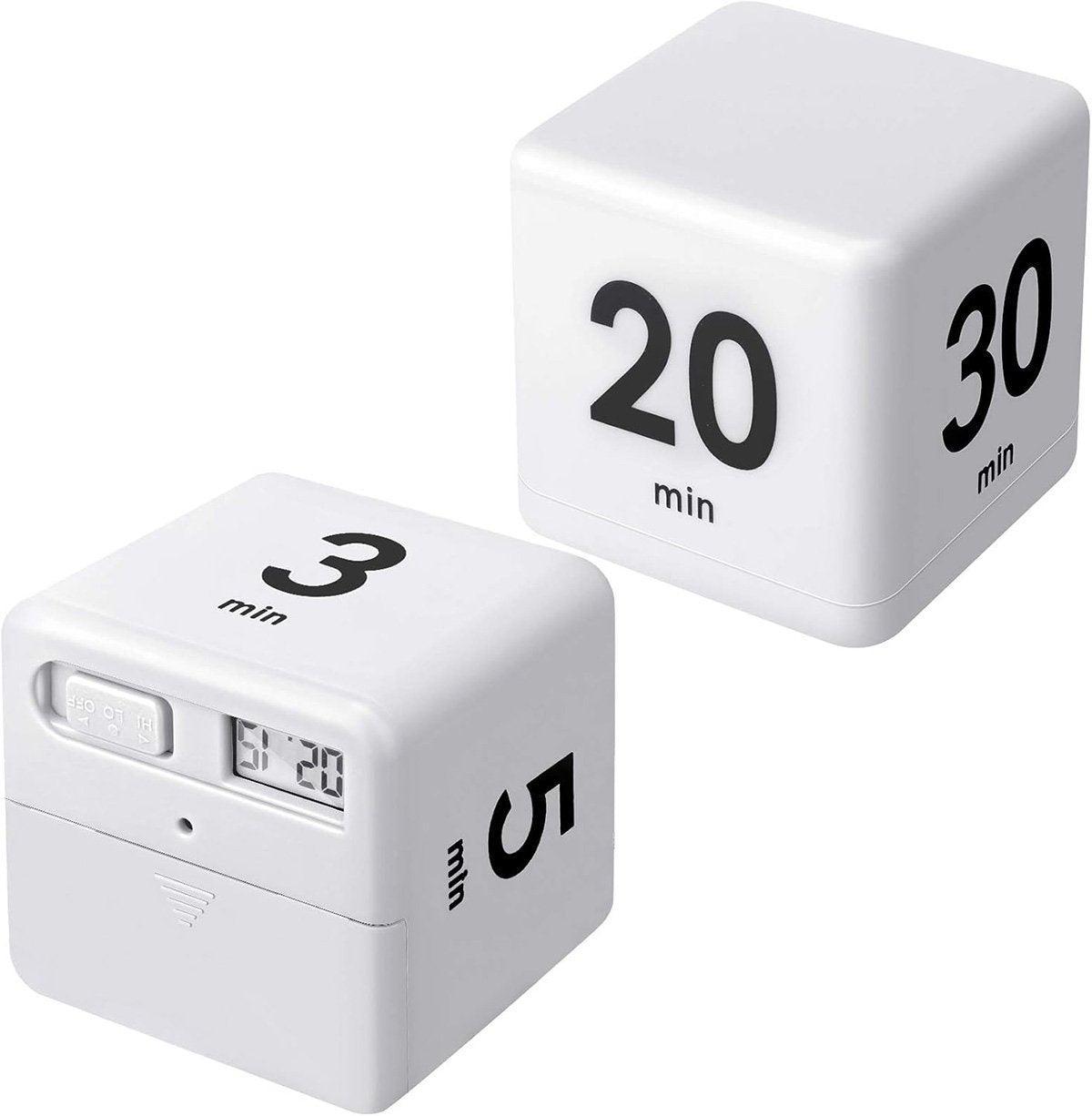 Clocks: Cubic Timer for Students Time Management Study Exercise Reminder Tool Adjustable - 1-3-5-10