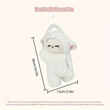 Automotive Decor: Car Tissue Box Multifunctional Hanging Drawer Box Cartoon Plush Sheep Design
