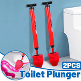 2PCS Toilet Plunger Vacuum Pump Powerful Clog Remover Sewer Drain Unclogging Tool