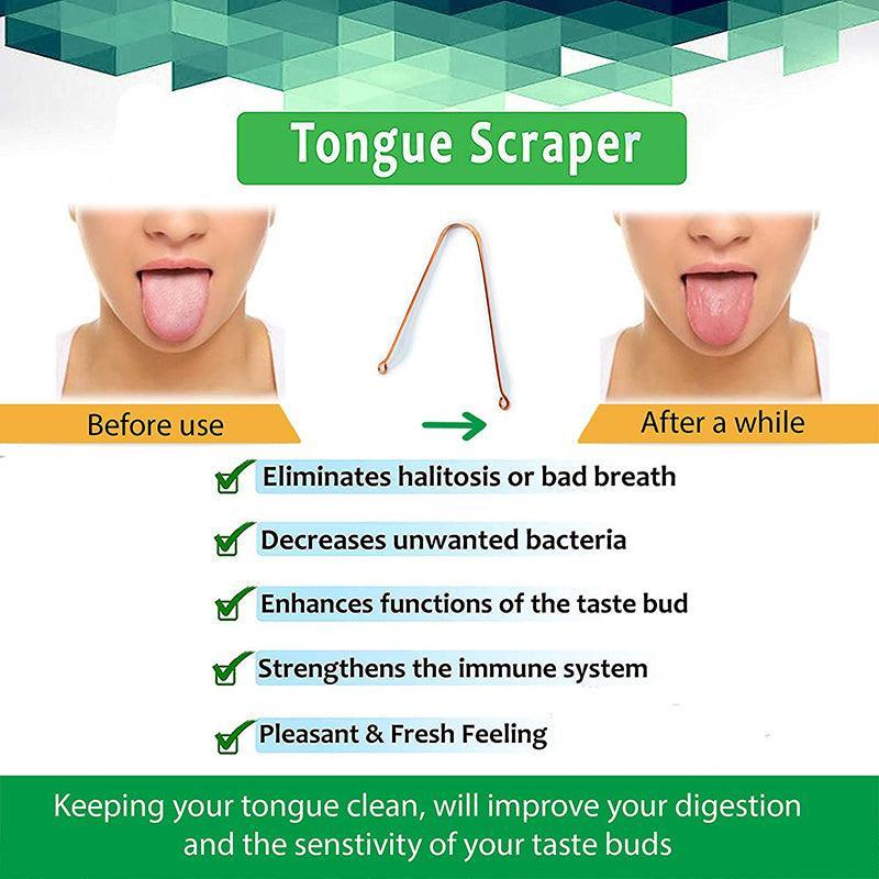 Tattoo Suppliers: Pure Copper Tongue Scraper Cleaner Thick 12Gm Ayurvedic Dental Hygiene Oral Care - 1PC
