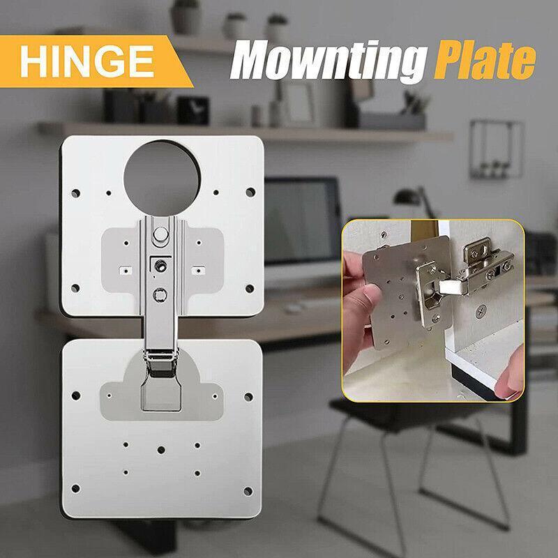 Door Hardware: Hinge Repair Plate Rust Resistant Steel Furniture Cupboard Repair Mount Tool - 1SET