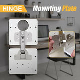 Door Hardware: Hinge Repair Plate Rust Resistant Steel Furniture Cupboard Repair Mount Tool - 1SET