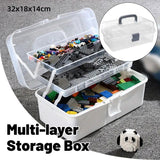 Tool Boxes: Translucent Three Layer Toolbox Multifunctional Folding Storage Box Organizer