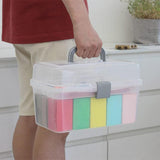 Tool Boxes: Translucent Three Layer Toolbox Multifunctional Folding Storage Box Organizer