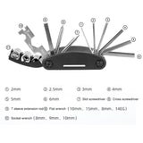 Bicycle Parts: Bicycle Repair Kit with Tire Levers Patch Kit Pump Multi Tool for Mountain Bike