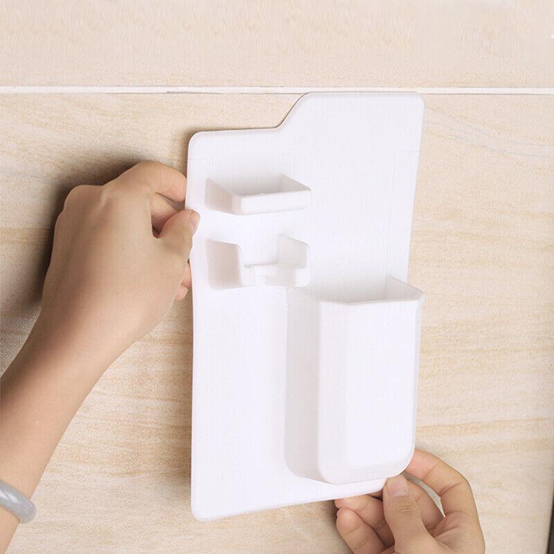 Oral Care: Silicone Shower Toothbrush Holder Bathroom Storage Rack for Razor and Toothpaste - Green