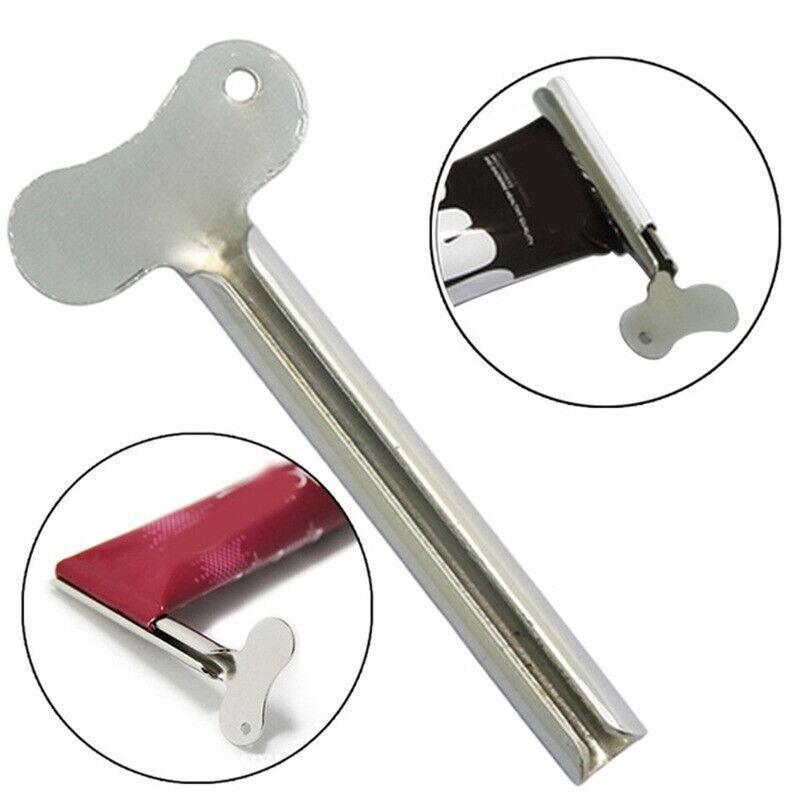 Oral Care: 4X Stainless Steel Tube Toothpaste Squeezer Easy Key Dispenser Rolling Holder Au