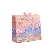 10pcs Oil Painting Gift Paper Bags for Birthday and Holiday Gift Packaging Tote - L
