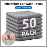 Cleaning & Care: 50pcs Microfibre Cleaning Cloths Household Car Dusting Wipes Reusable Soft Towel