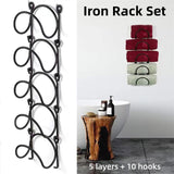 Bathroom Cabinets, Cupboards & Storage: Multifunctional Wall Mounted Bathroom Storage Rack Multi Layer Towel and Wine