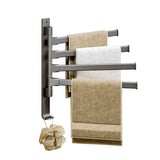 Towel Racks & Holders: Rotating Towel Rack Wall Mounted Bathroom Shelf Multi Rod Swivel Towel Holder
