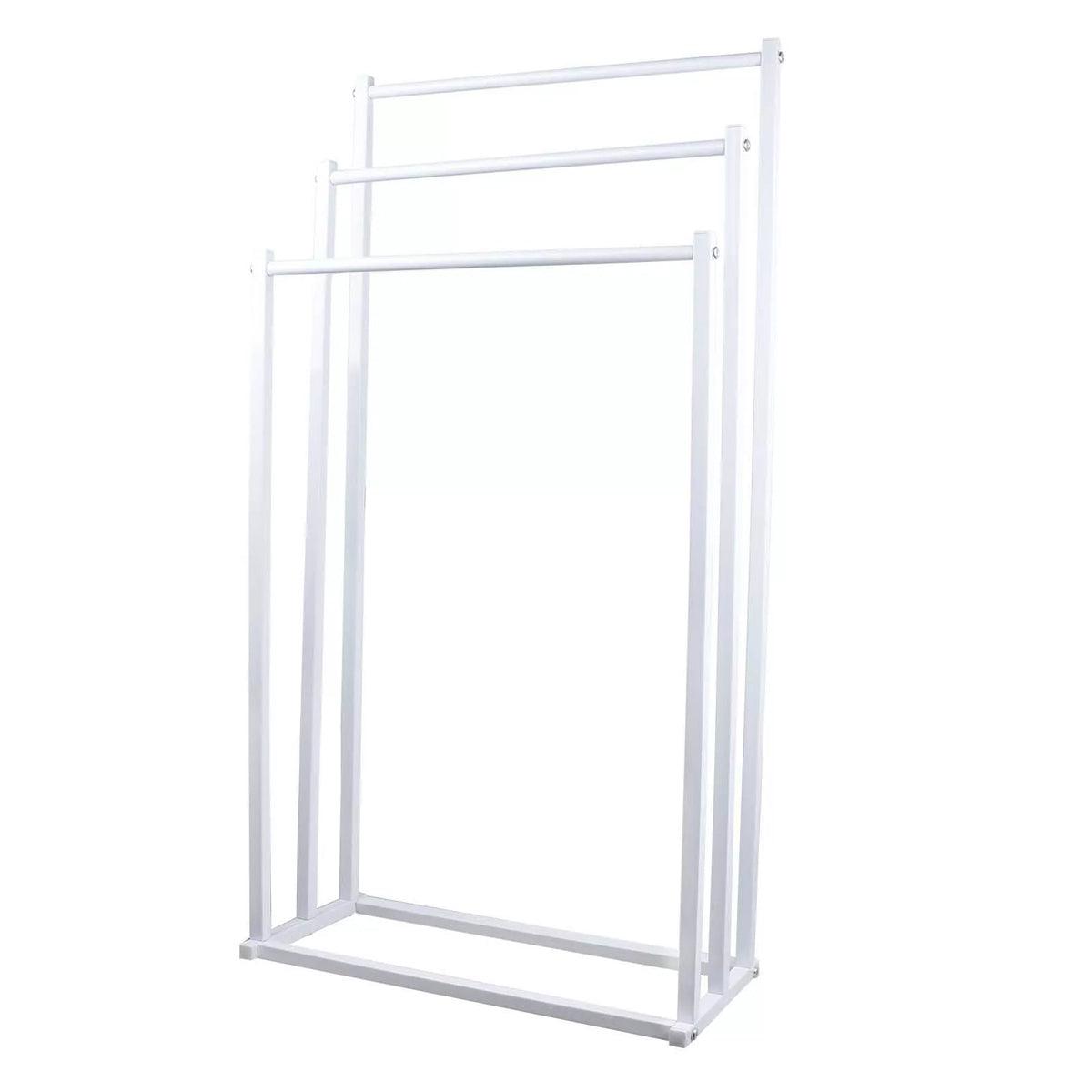Towel Racks & Holders: 3 Tier Metal Towel Rack Freestanding 3 Bars Drying Shelf Holder Stand Organizer