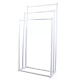 3 Tier Metal Towel Rack Freestanding 3 Bars Drying Shelf Holder Stand Organizer
