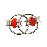1X Flippy Bike Chain Fidget Toy Stress Relief Sensory - Red
