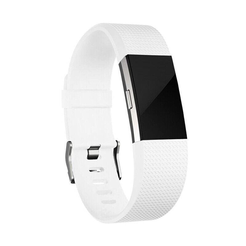 Men's Accessories: L Size Silicone Watch Wrist Sports Strap For Fitbit Charge Band Wristband Replacement - Rose Red