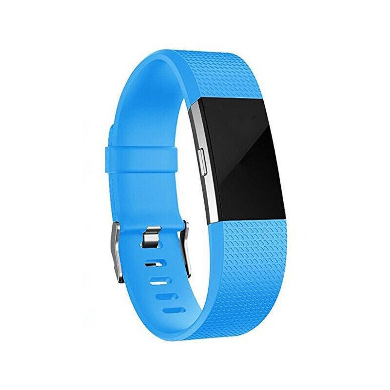 Men's Accessories: L Size Silicone Watch Wrist Sports Strap For Fitbit Charge Band Wristband Replacement - Rose Red