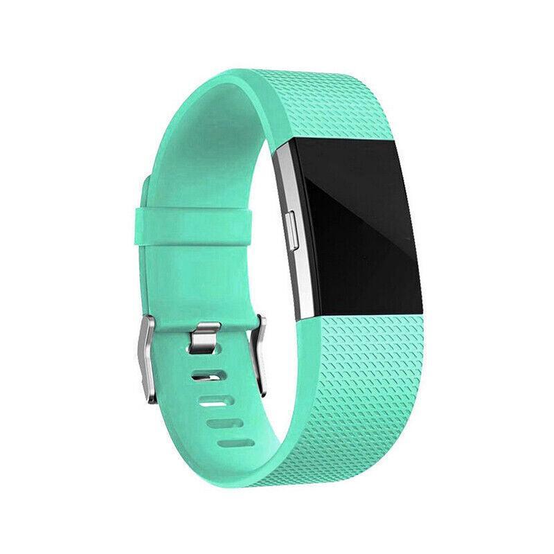 Men's Accessories: L Size Silicone Watch Wrist Sports Strap For Fitbit Charge Band Wristband Replacement - Rose Red