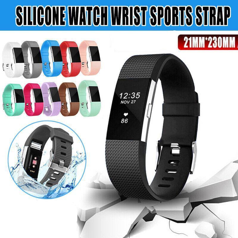 Men's Accessories: L Size Silicone Watch Wrist Sports Strap For Fitbit Charge Band Wristband Replacement - White