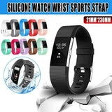 Men's Accessories: L Size Silicone Watch Wrist Sports Strap For Fitbit Charge Band Wristband Replacement - White