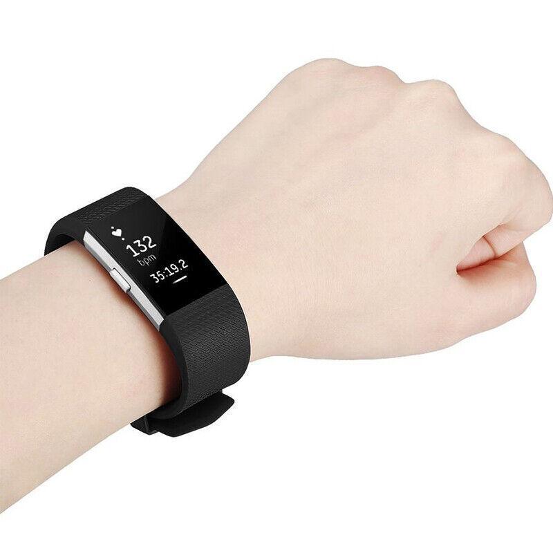 Men's Accessories: L Size Silicone Watch Wrist Sports Strap For Fitbit Charge Band Wristband Replacement - White