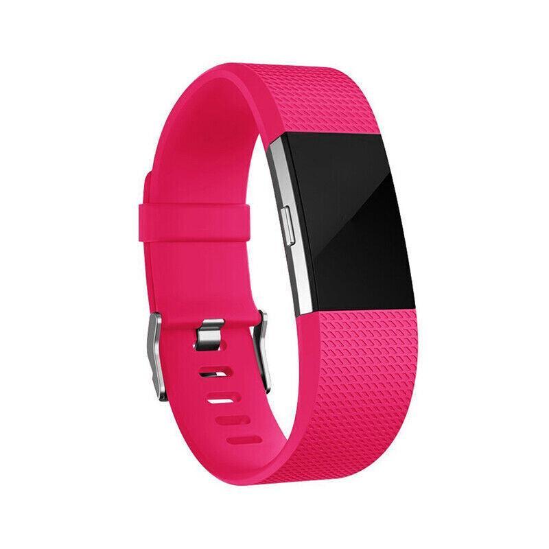 Men's Accessories: L Size Silicone Watch Wrist Sports Strap For Fitbit Charge Band Wristband Replacement - White