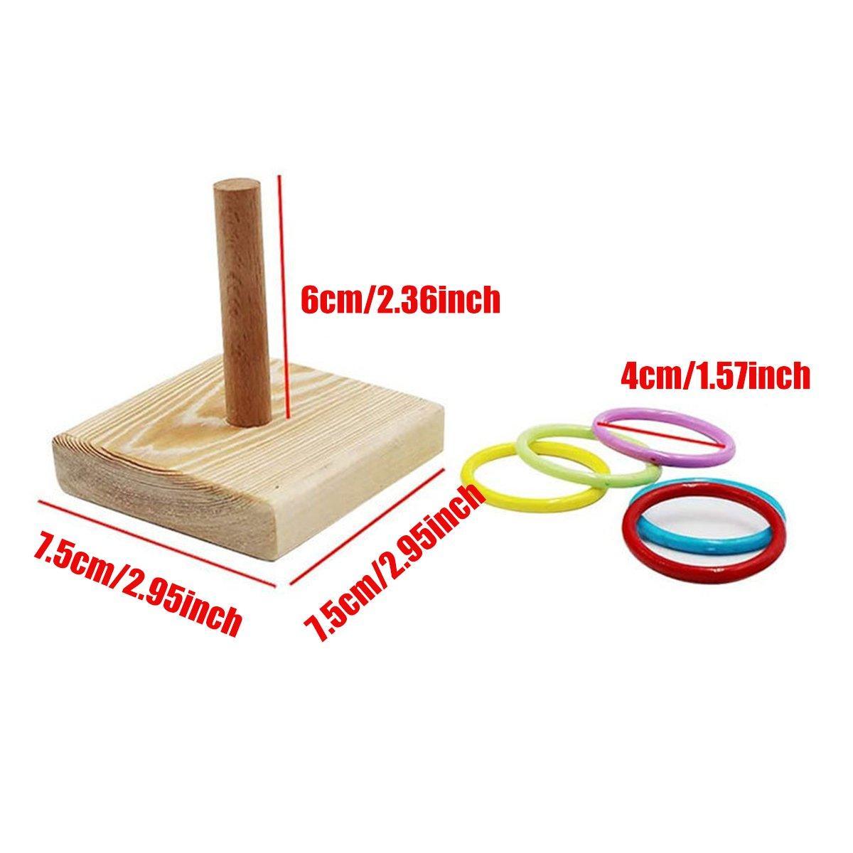 Bird Cage Accessories: Parrot Chew Toys Interactive Bird Training Rings Set Pet Bird Intelligence Toys