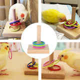 Bird Cage Accessories: Parrot Chew Toys Interactive Bird Training Rings Set Pet Bird Intelligence Toys