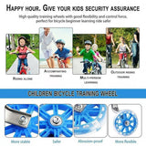 Bicycle Parts: 1220 Inch Bike Training Wheels Flashing PVC Silent Stabilizer Auxiliary Support - Black