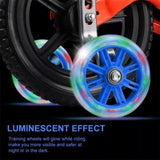 Bicycle Parts: 1220 Inch Bike Training Wheels Flashing PVC Silent Stabilizer Auxiliary Support - Black