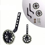 Bicycle Parts: 1220 Inch Bike Training Wheels Flashing PVC Silent Stabilizer Auxiliary Support - Black