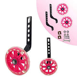 Bicycle Parts: 1220 Inch Bike Training Wheels Flashing PVC Silent Stabilizer Auxiliary Support - Black